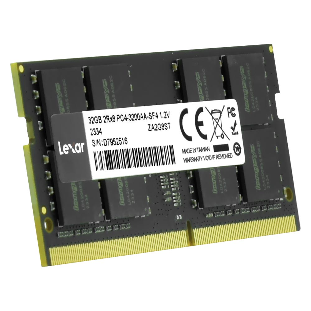 Memória RAM para Notebook Lexar DDR4 32GB 3200MHz - LD4AS032G-B3200GSST