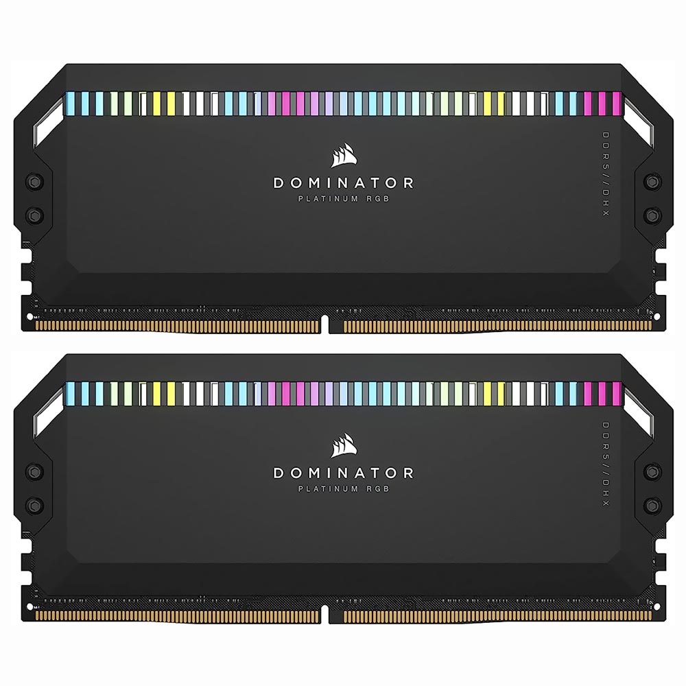 Memória RAM Corsair Dominator Platinum RGB DDR5 32GB (2x16GB) 6000MHz - Preto (CMT32GX5M2B6000C30)