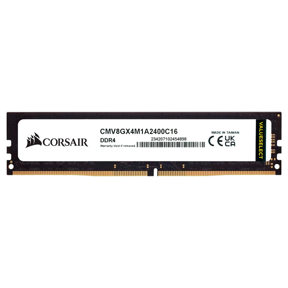 Memória RAM Corsair Value Select DDR4 8GB 2400MHz - Preto (CMV8GX4M1A2400C16) 
