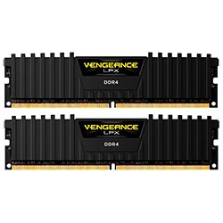 Memória RAM Corsair Vengeance LPX DDR4 64GB (2x32GB) 2666MHz - Preto (CMK64GX4M2A2666C16)