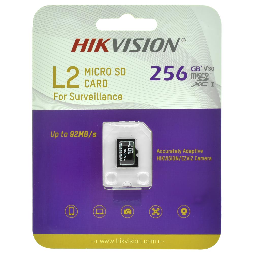 Cartão de Memória Micro SD Hikvision 256GB Class 10 - HS-TF-L2