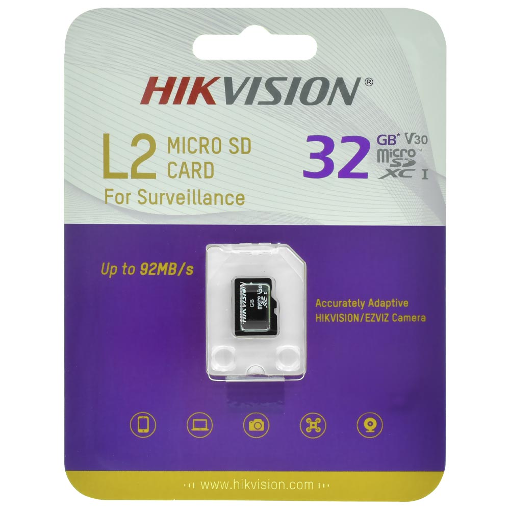 Cartão de Memória Micro SD Hikvision 32GB Class 10 - 10 HS-TF-L2