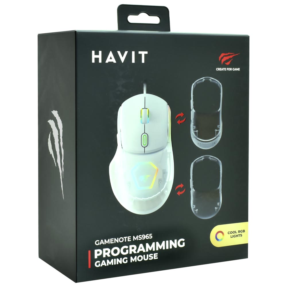 Mouse Gamer Havit Gamenote HV-MS965 USB / RGB - Branco