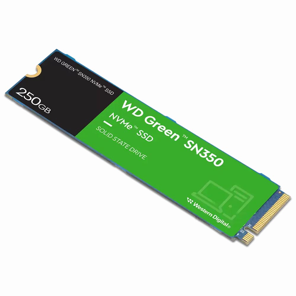 SSD Western Digital M.2 250GB SN350 Green NVMe - WDS250G2G0C