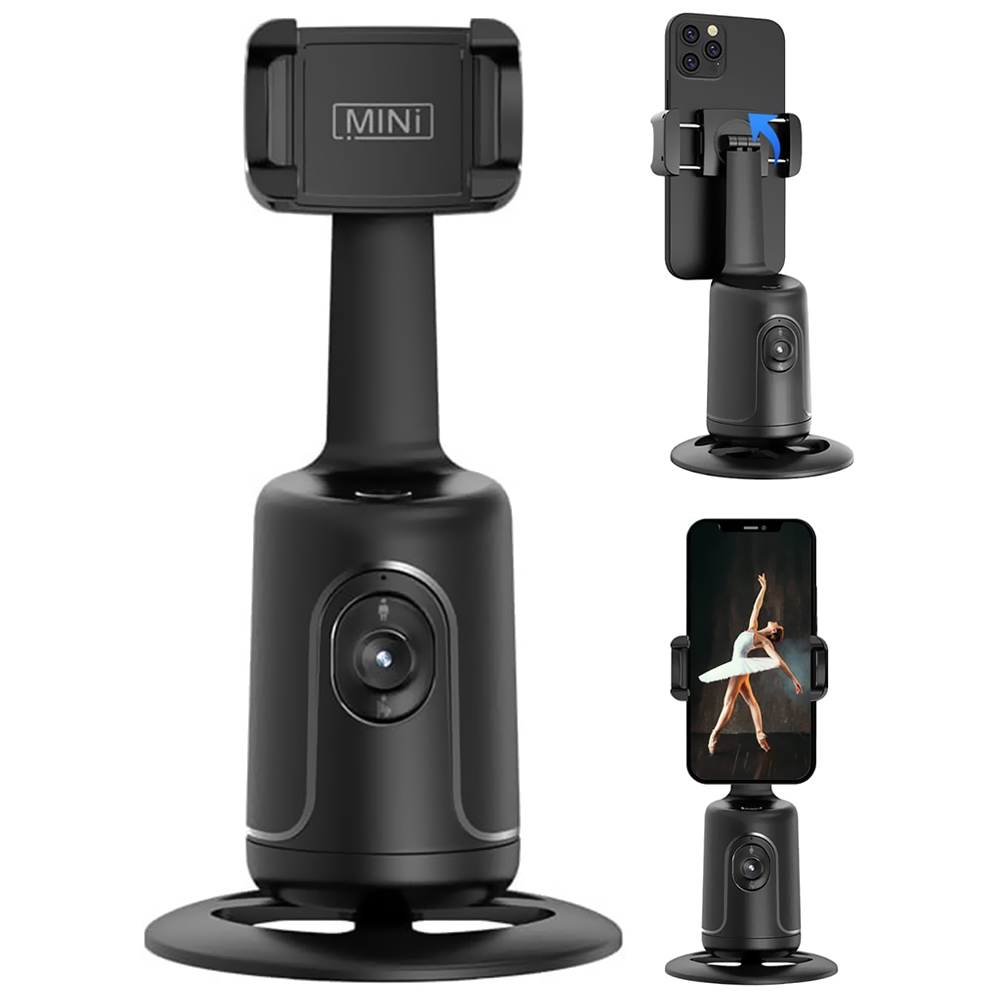 Estabilizador Gimbal Ecopower EP-T203 Escritório Auto Face Tracking 360° - Preto