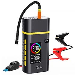 Carregador de Arranque Portátil 4LIFE FL22C205B / Compressor de Ar 150PSI - Preto