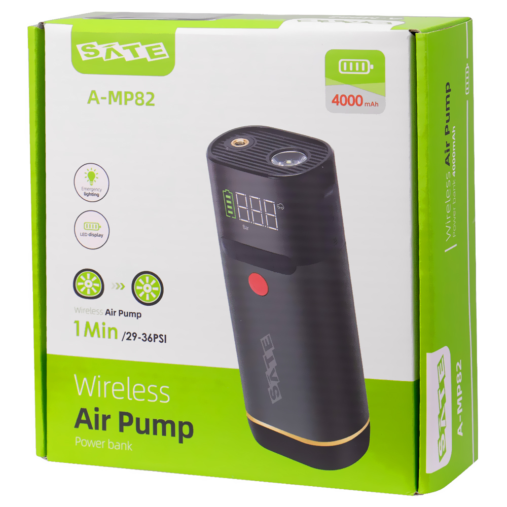 Compressor de Ar Satellite A-MP82 Air Pump Wireless - Preto