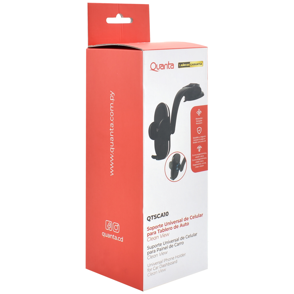 Suporte de Celular Quanta QTSCA10 Universal para Carro