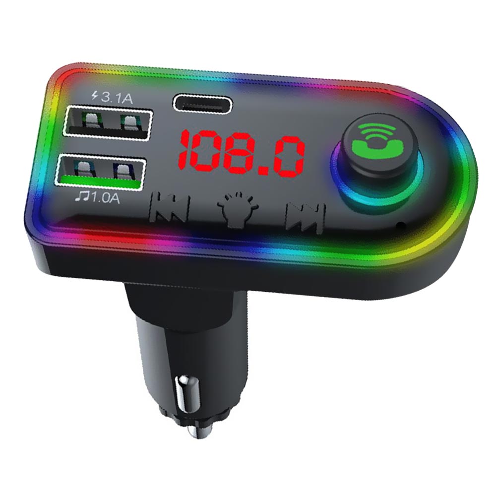 Transmissor Digital para Carro Satellite A-MP43 LED / Bluetooth / FM / TF / USB / MP3 - Preto