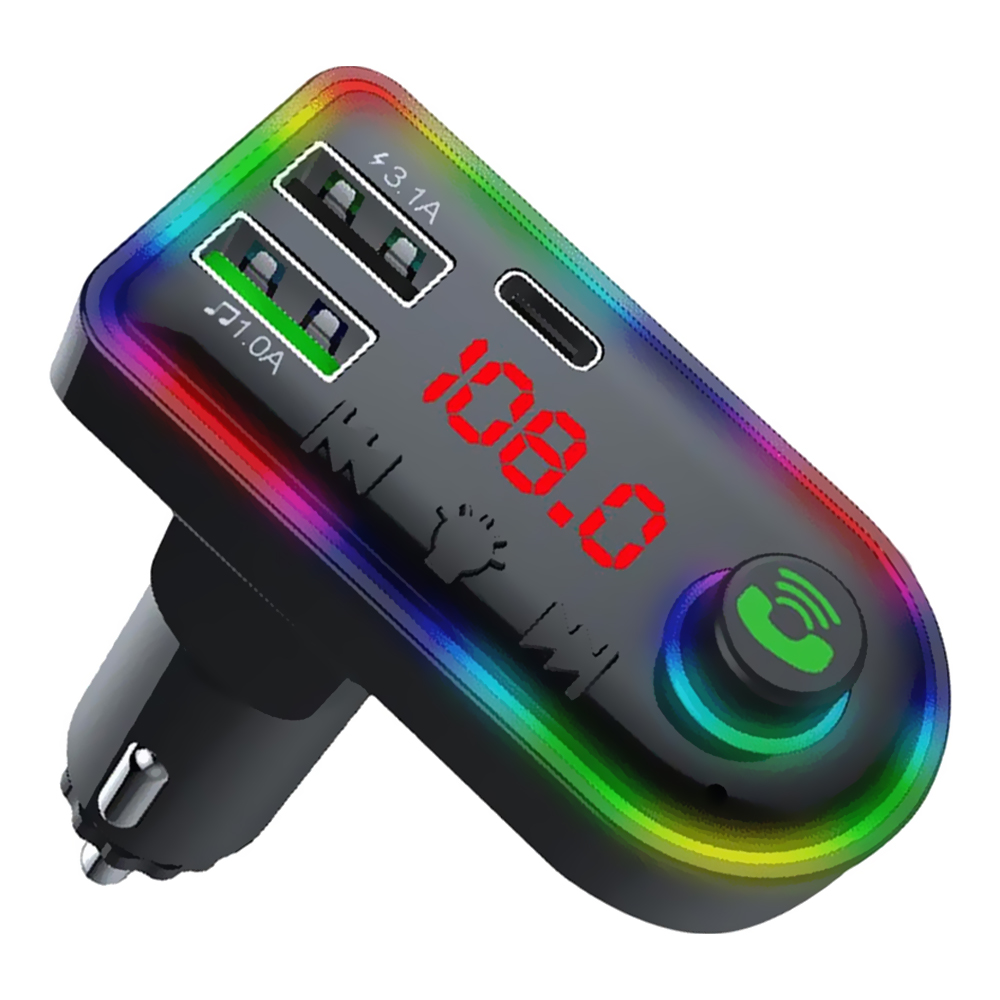 Transmissor Digital para Carro Satellite A-MP43 LED / Bluetooth / FM / TF / USB / MP3 - Preto
