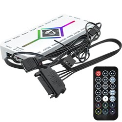 Controlador para Cooler Satellite ACB-72 PWM 5V-12V / ARGB - Branco