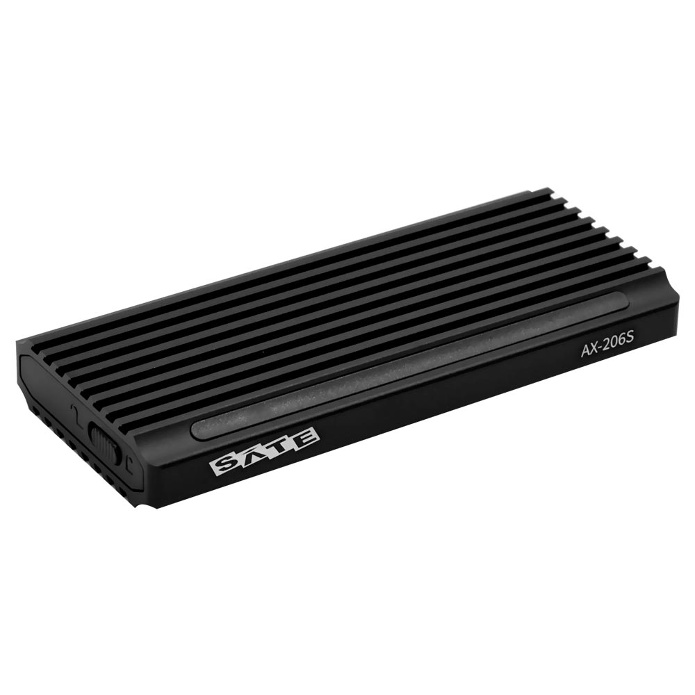 Gaveta Satellite AX-206S SSD M.2 / Type-C 3.1 / RGB - Preto