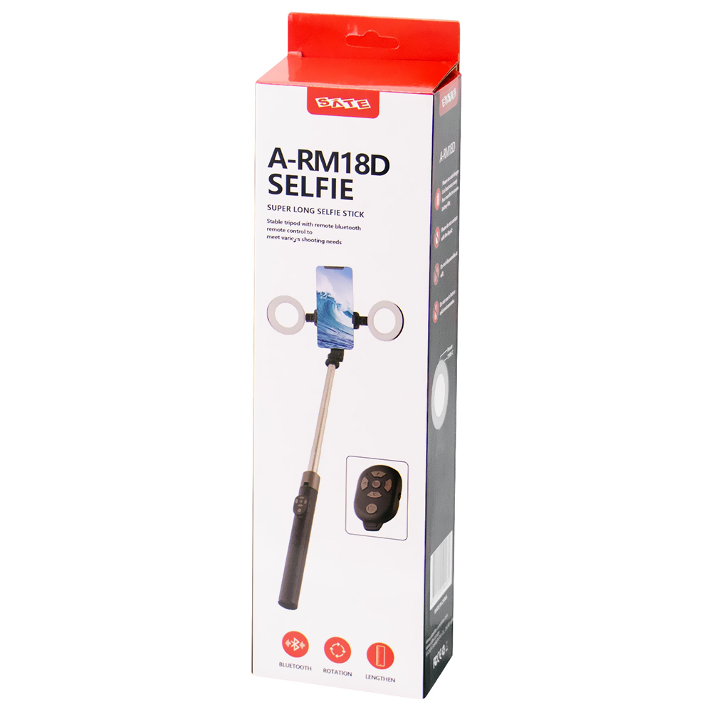 Bastão de Selfie Satellite A-RM18D Stick Bluetooth - Preto