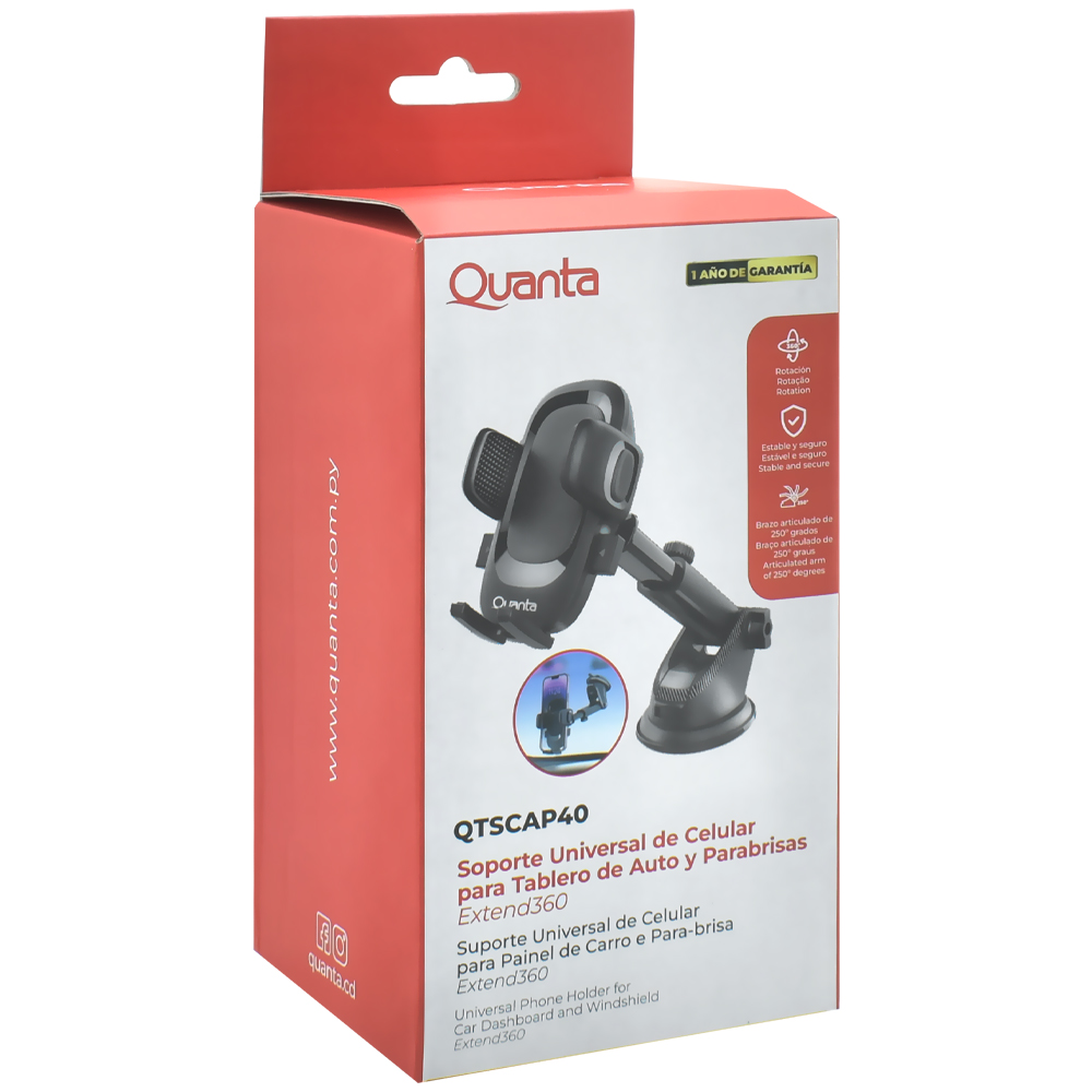 Suporte de Celular Quanta QTSCAP40 Universal - Preto