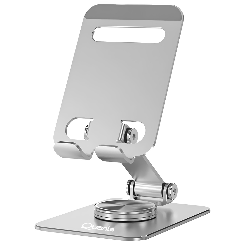 SUPORTE P/ CELULAR QUANTA QTSAR25 MESA ROTATIVO PRATA
