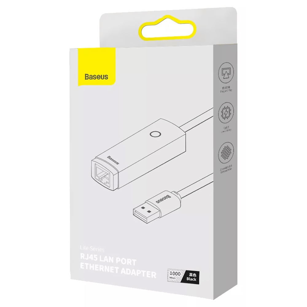 Adaptador de Rede USB 2.0 para RJ45 - Baseus Airjoy WKQX000001