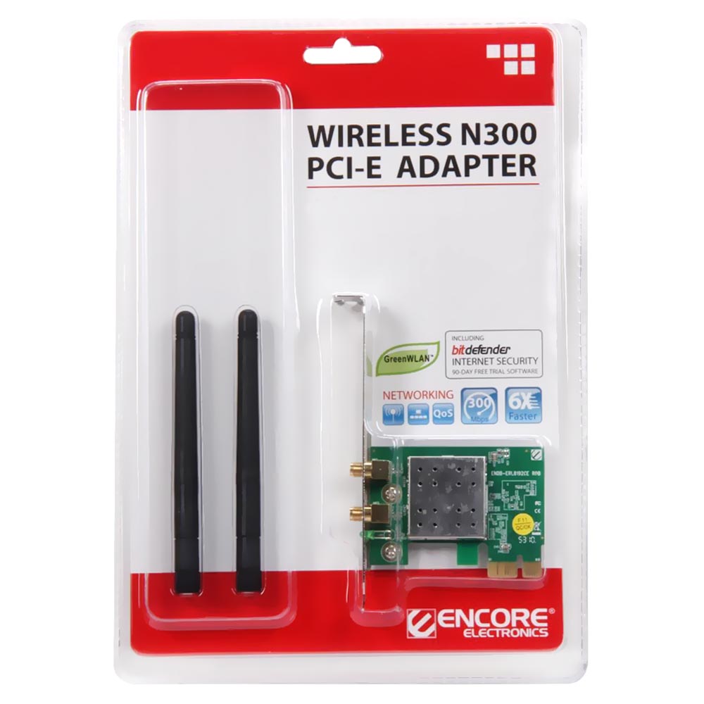 Adaptador Wifi Encore ENEWI-2XN42 / 300Mbps - Anatel