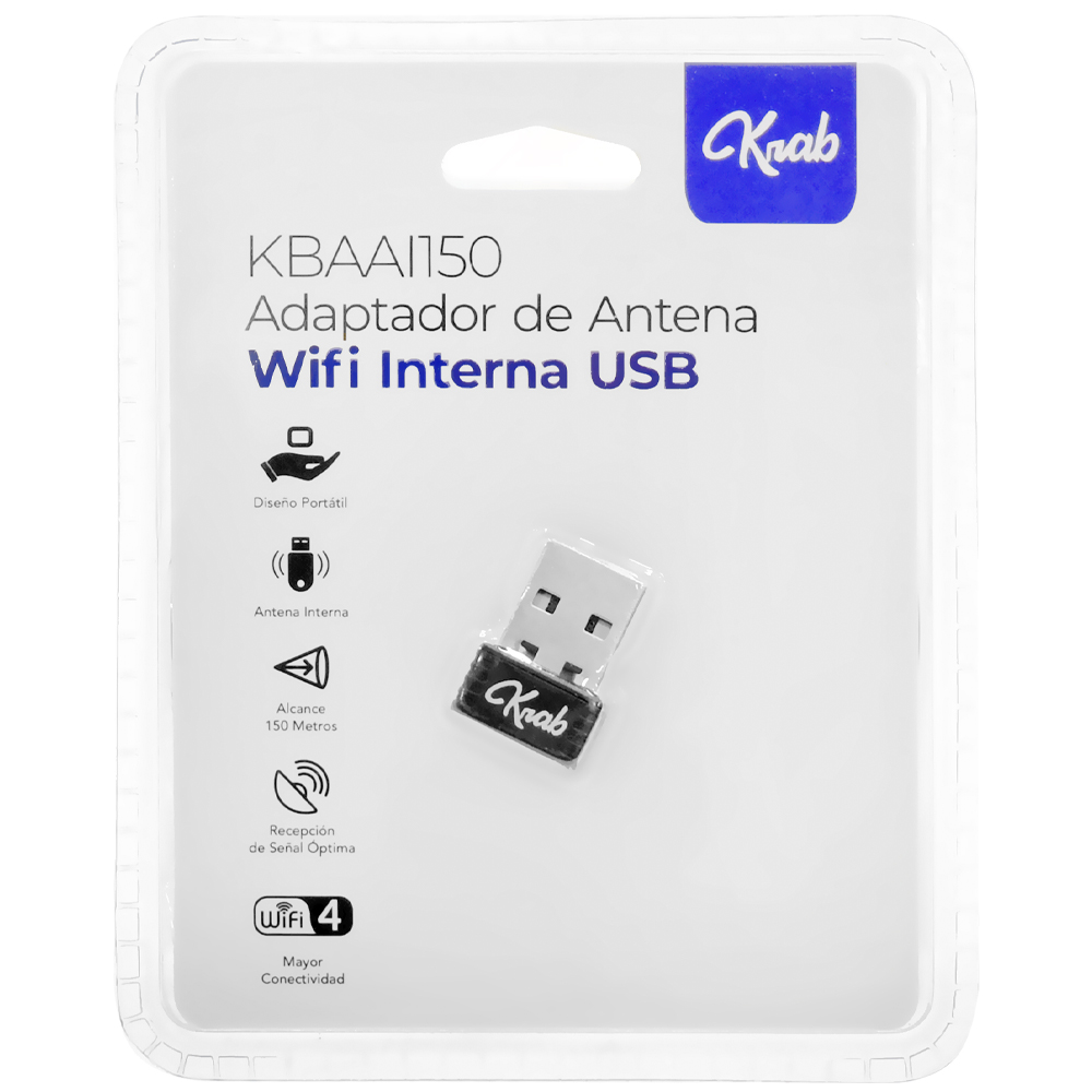 Adaptador Wifi KRAB KBAAI150 Wifi 4 / 150Mbps