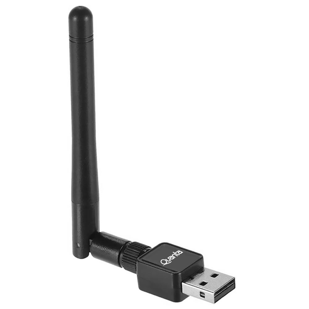 Adaptador Wifi Quanta QTA802 USB com Antena / 2.4GHz - 150Mbps