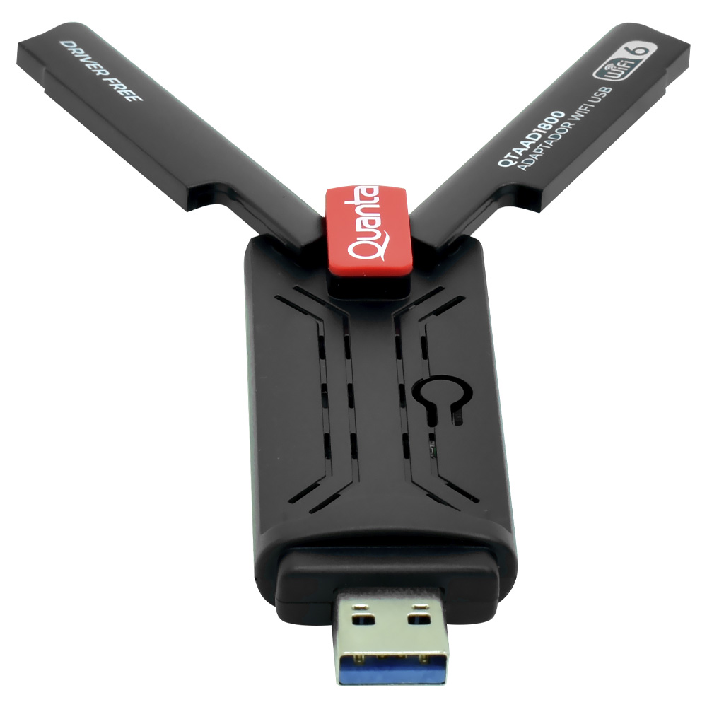 Adaptador Wifi Quanta QTAAD1800 Dual Band / 2.4GHz / 5GHz / 1800Mbps - Preto