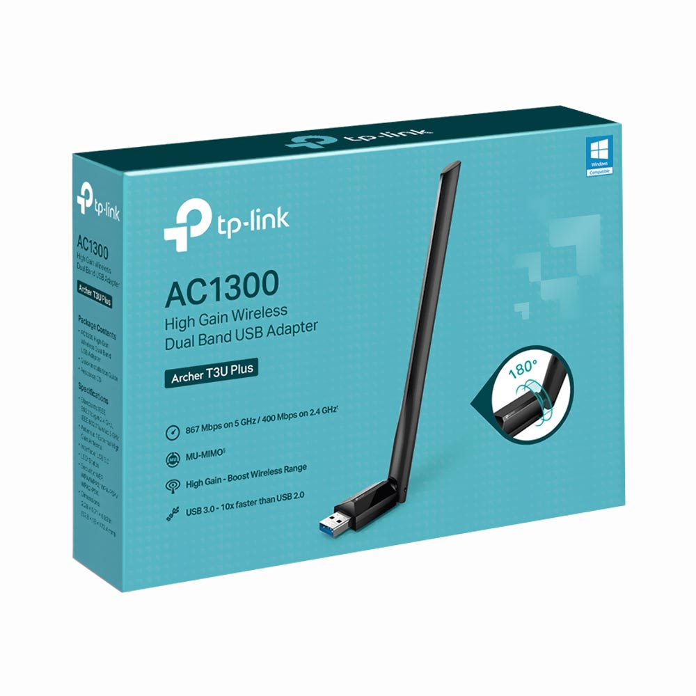 Adaptador Wifi Tp-Link Archer T3U Plus MU-MIMO Dual Band AC1300