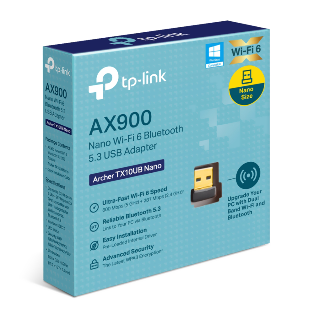 Adaptador Wifi Tp-Link Archer TX10UB Nano AX900 Dual Band / Wifi 6