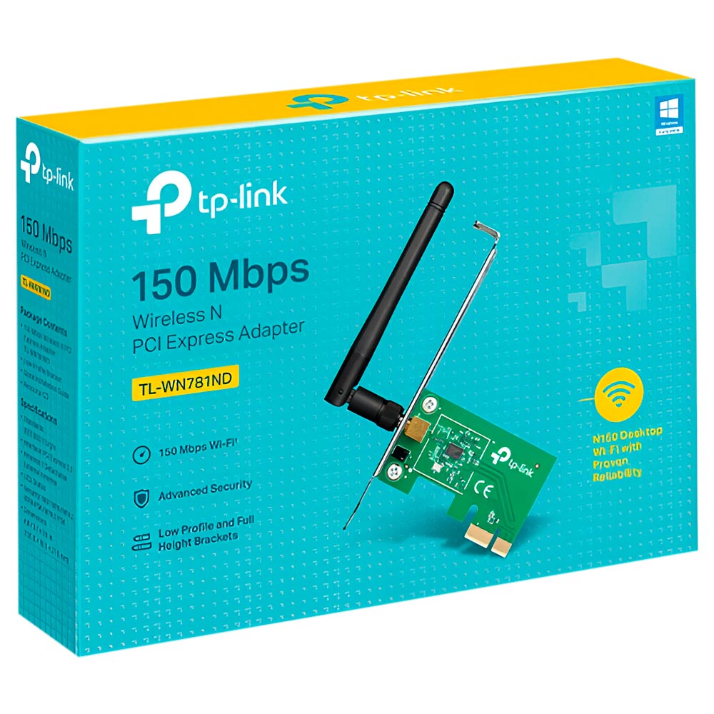 Adaptador Wifi Tp-Link Ralink TL-WN781ND PCI Express / 2.4GHz - 150Mbps