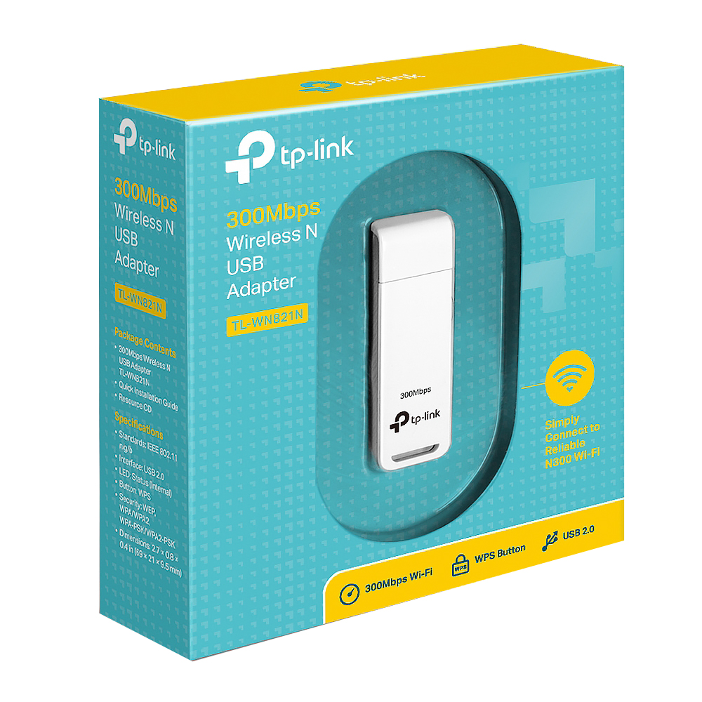 Adaptador Wifi Tp-Link TL-WN821N Atheros USB / 2.4GHz - 300Mbps