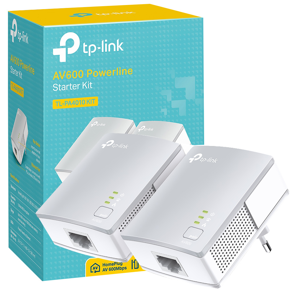 Extensor TP-Link TL-PA4010 Kit Starter Powerline Nano AV600