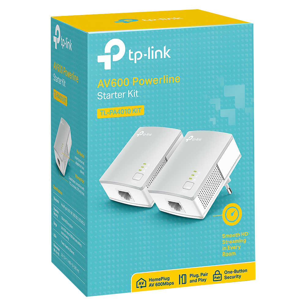 Extensor TP-Link TL-PA4010 Kit Starter Powerline Nano AV600