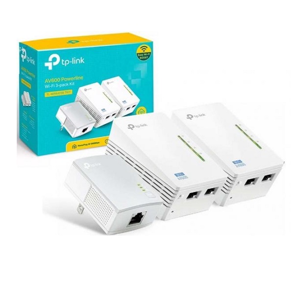 Repetidor de Sinal WIFI TL-WPA4220T Powerline AV600 - Kit com 3