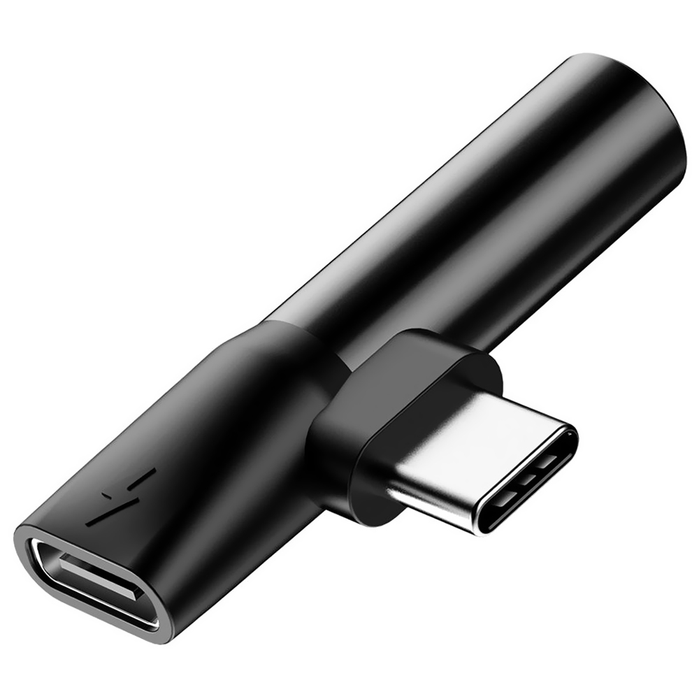 Adaptador Baseus CATL41-01 USB-C Macho A Áudio 3.5mm Fêmea / USB-C Fêmea