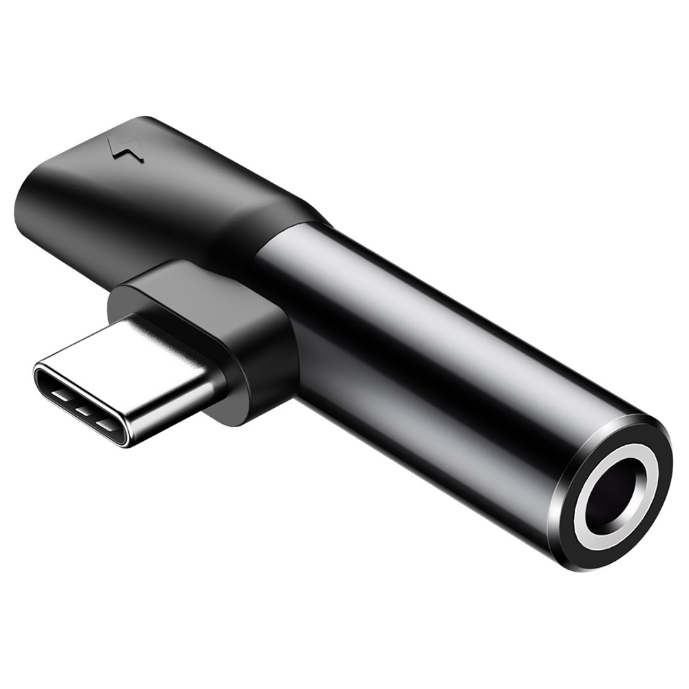 Adaptador Baseus CATL41-01 USB-C Macho A Áudio 3.5mm Fêmea / USB-C Fêmea