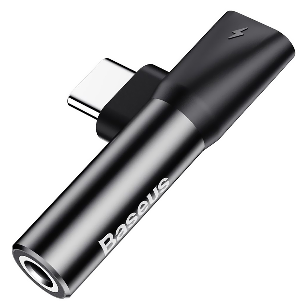 Adaptador Baseus CATL41-01 USB-C Macho A Áudio 3.5mm Fêmea / USB-C Fêmea