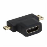 Adaptador Conversor HDMI Fêmea / Mini HDMI / Micro HDMI Macho