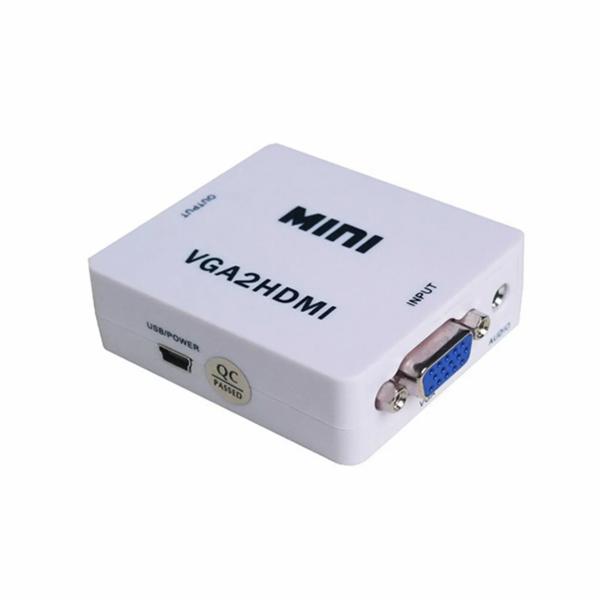 Adaptador Conversor VGA2HDMI Full HD 1080 VGA / HDMI - Branco