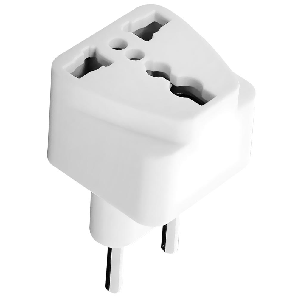 Adaptador Tomada Europeu para Padrão Brasil SZ-018 - Branco