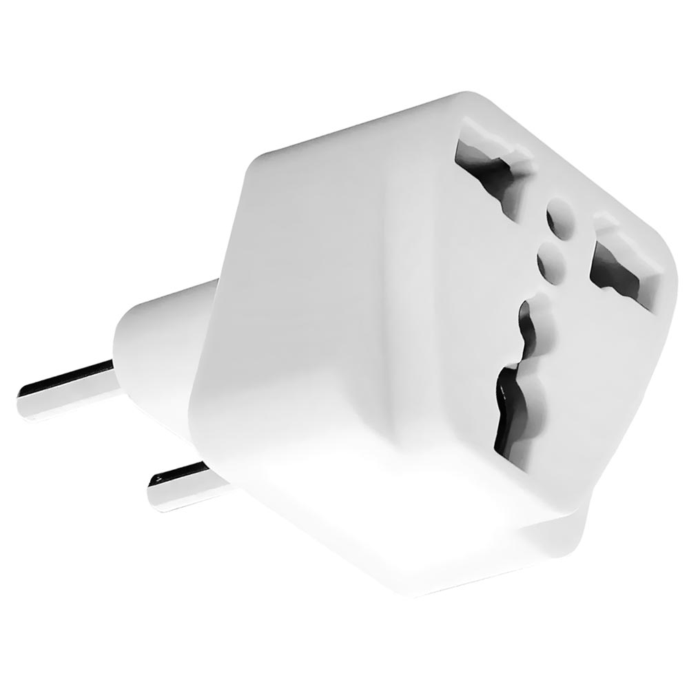 Adaptador Tomada Europeu para Padrão Brasil SZ-018 - Branco