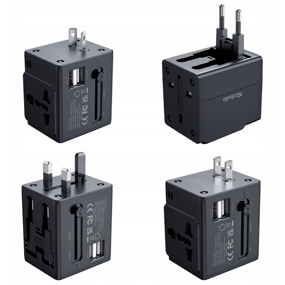 Adaptador Tomada Universal Mcdodo CP-4120 / 2 USB - Preto