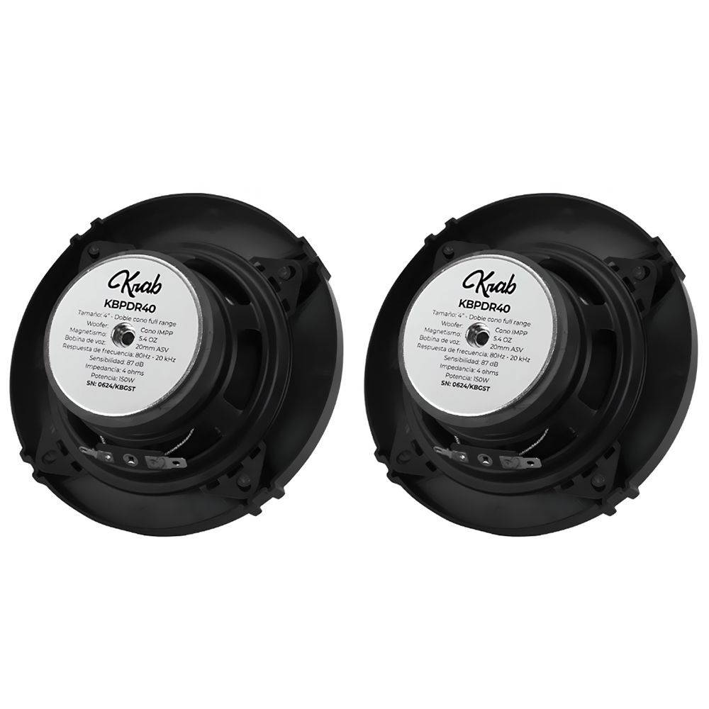 Alto Falante KRAB KBPDR40 4" / 150W - Kit com 2