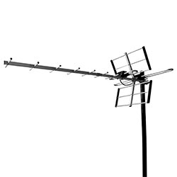 Antena para TV Digital Quanta QTKANTV600 Externa / FM / VHF / UHF - Preto