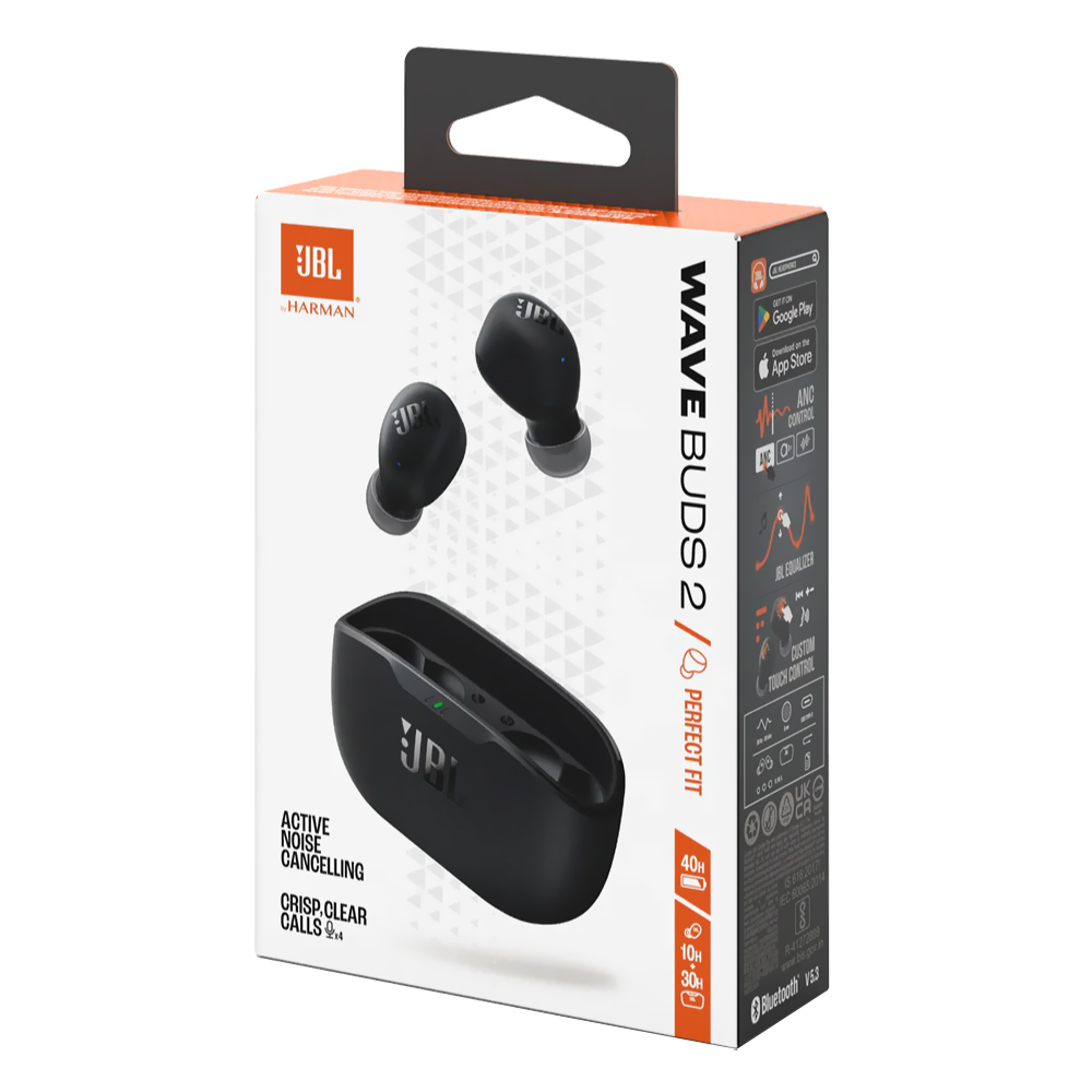 Auricular JBL Wave Buds 2 Perfect Fit TWS / Bluetooth - Negro