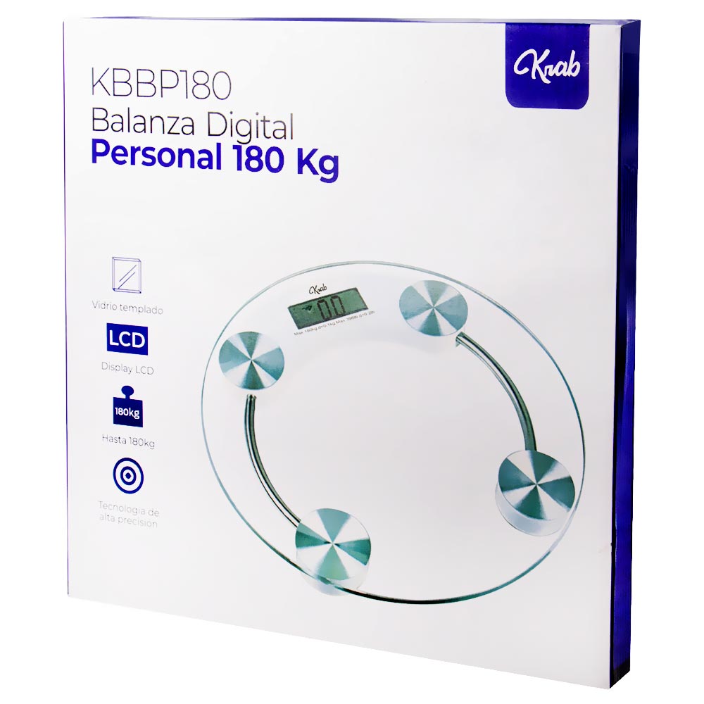 Balança Digital KRAB KBBP180 Branco - 180KG