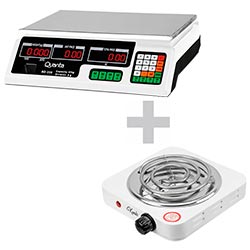 Balança Digital Quanta QTBD250 Comercial 40KG + Fogão KRAB KBCE1001