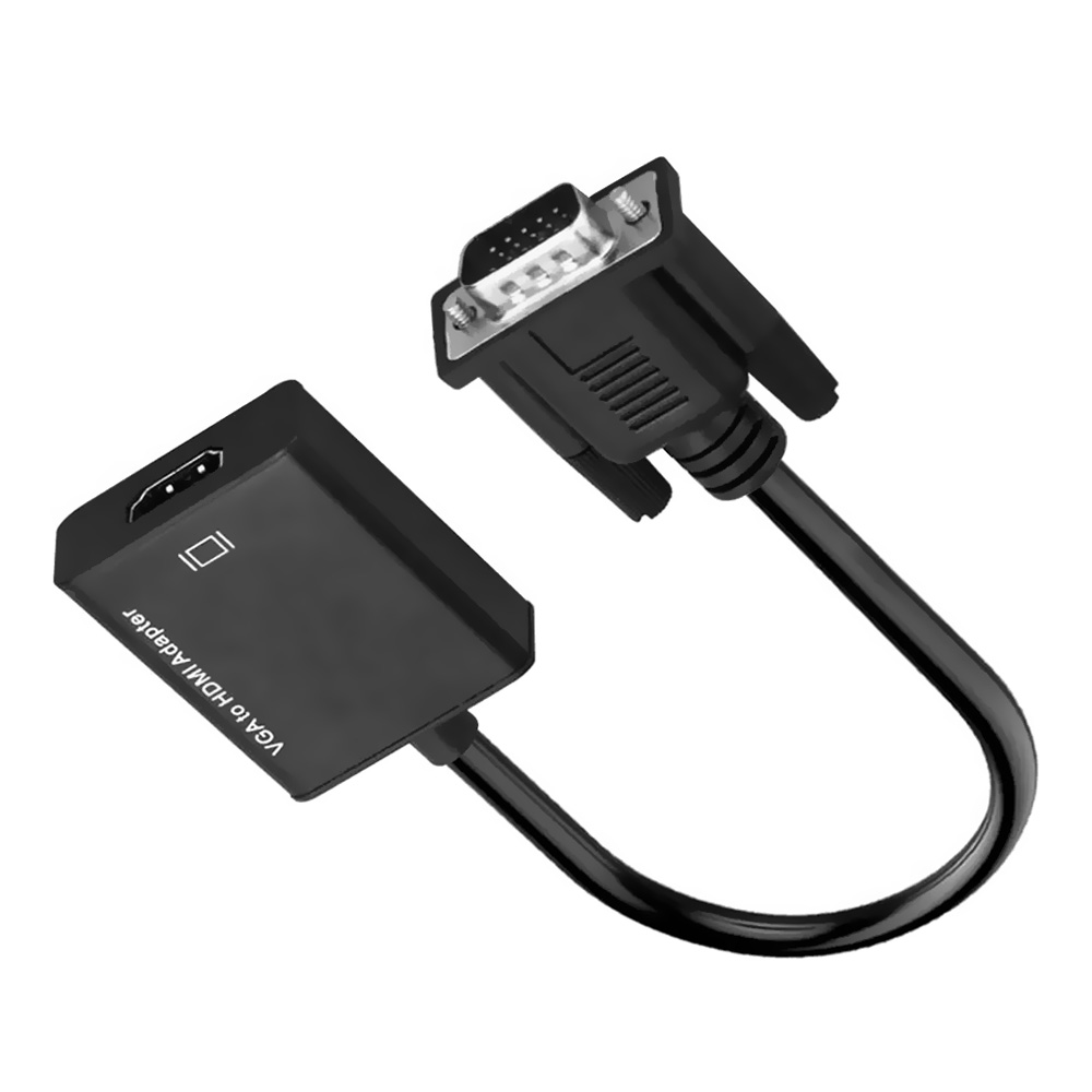 Cabo Adaptador Conversor VGA Macho para HDMI Fêmea / Áudio HLD 