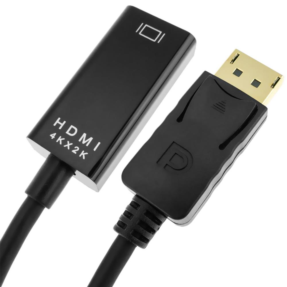 Cabo Adaptador DisplayPort Macho para HDMI Fêmea - 4KX2K UHD