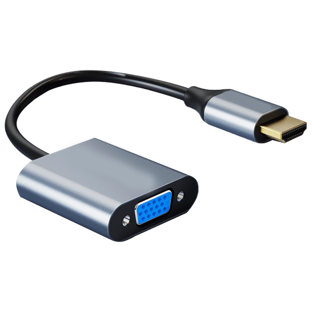 Cabo Adaptador FTX HDMI Macho para VGA Femea  - Preto / Cinza (CT-C160-PU31-HMVGA1-S0.15)