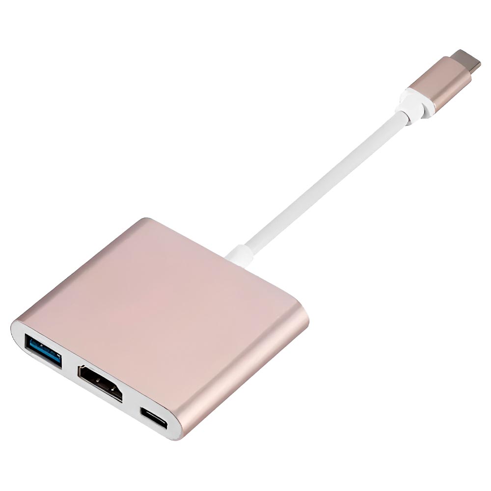 Cabo Adaptador HDL USB-C Macho para USB-C  Fêmea / HDMI / USB 3.0