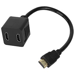 Cabo Adaptador HDMI Macho para 2 HDMI Fêmea
