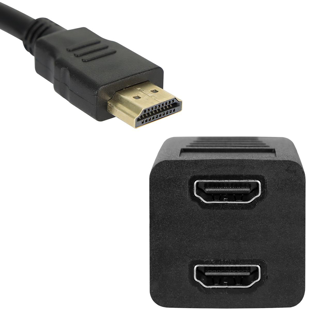 Cabo Adaptador HDMI Macho para 2 HDMI Fêmea